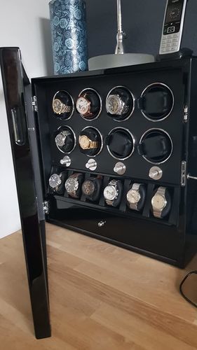 Customer photo review of 8 Watch Winders with Extra 6 Watch Display Storage and Jewelry Drawer