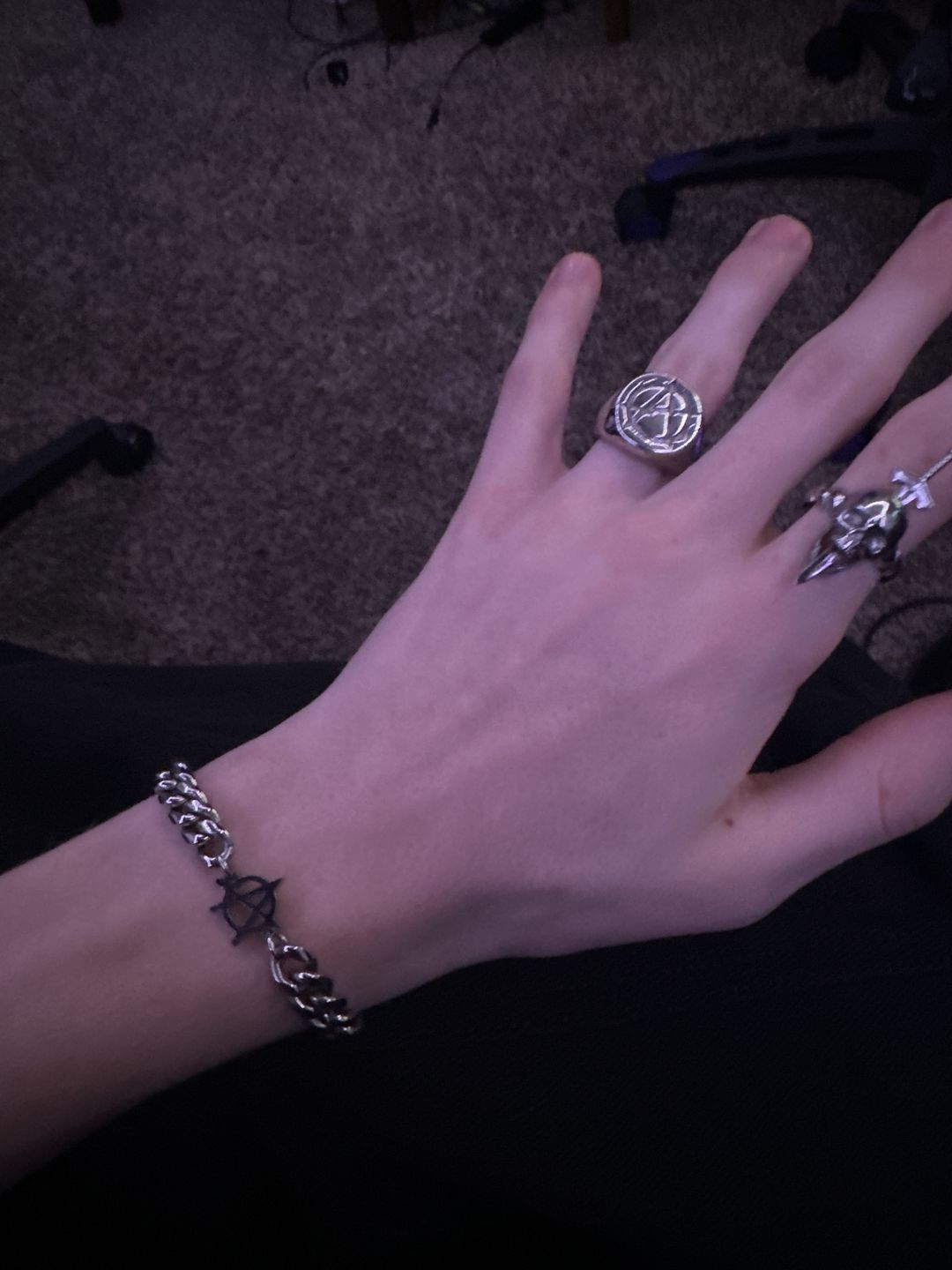 Customer photo review of ANARCHY SIGNET RING