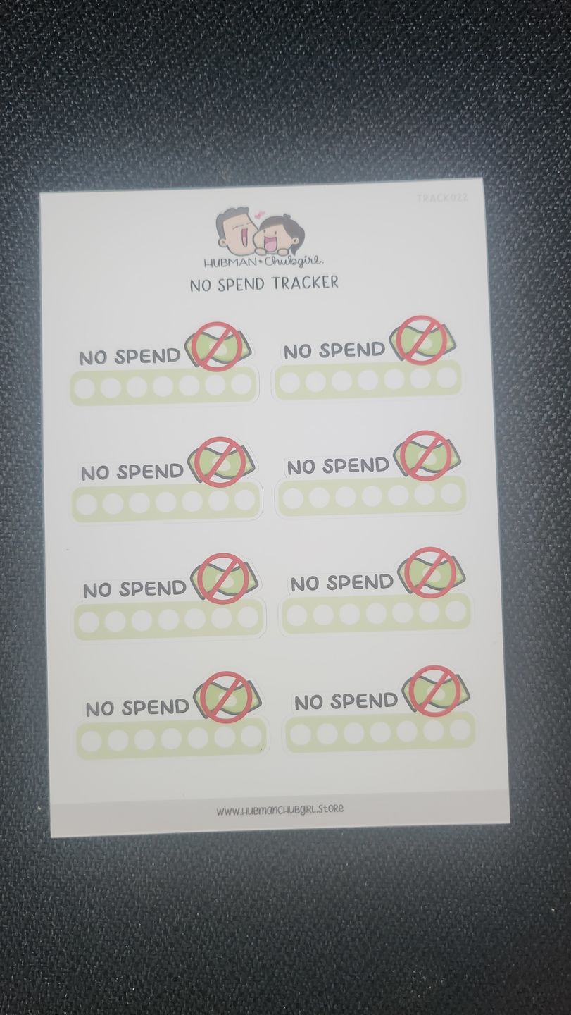 Customer photo review of No Spend Tracker Planner Stickers