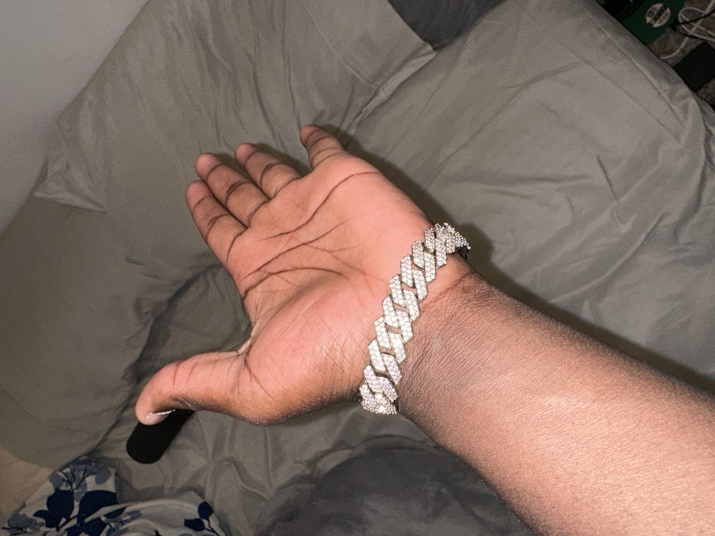 Customer photo review of 14mm Monaco Bracelet - White Gold