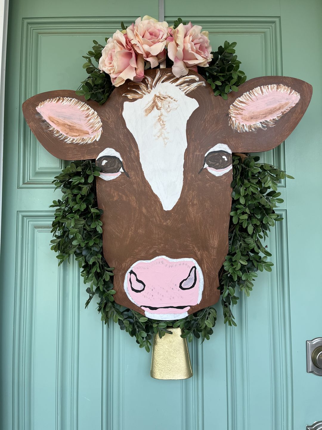 Customer photo review of Unfinished Wood Dairy Cow Shape - Craft - up to 36" DIY