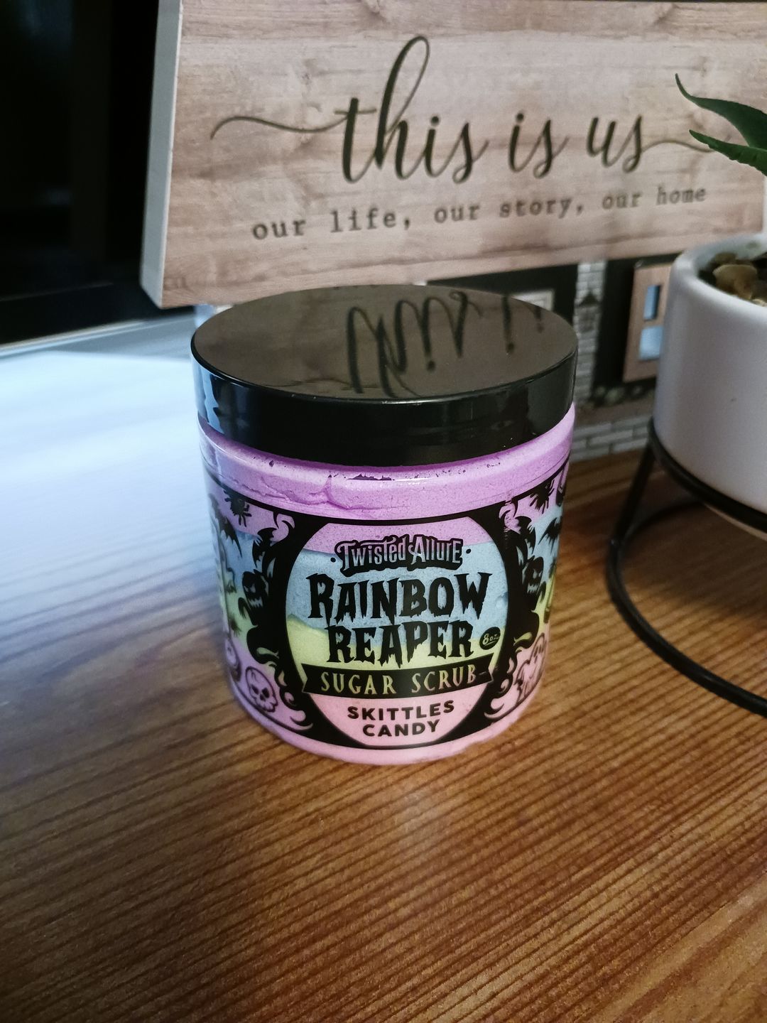 Customer photo review of Rainbow Reaper Sugar Scrub (Skittles Candy)