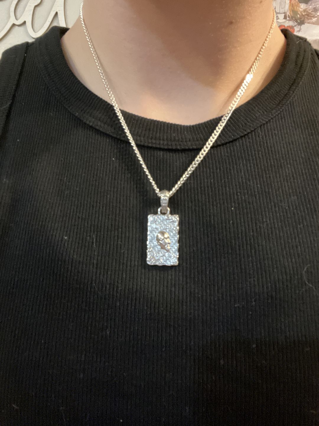 Customer photo review of LAUGH NOW, DIE LATER PENDANT