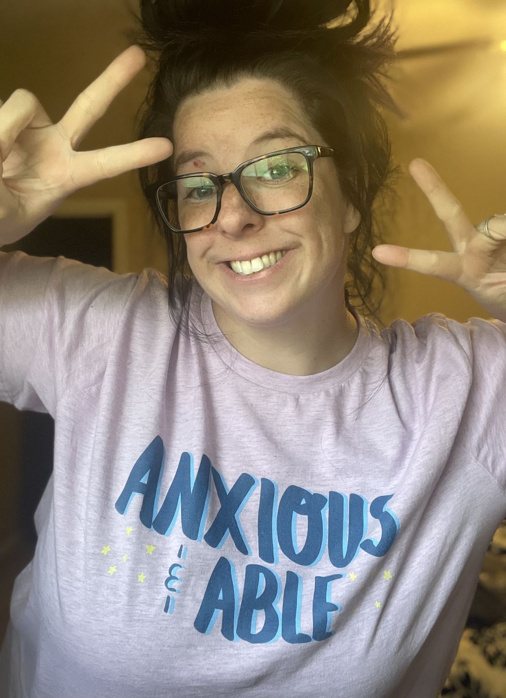 Customer photo review of Anxious & Able T-Shirt