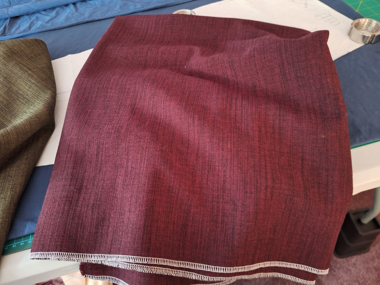 Customer photo review of Linen Look Suiting Fabric