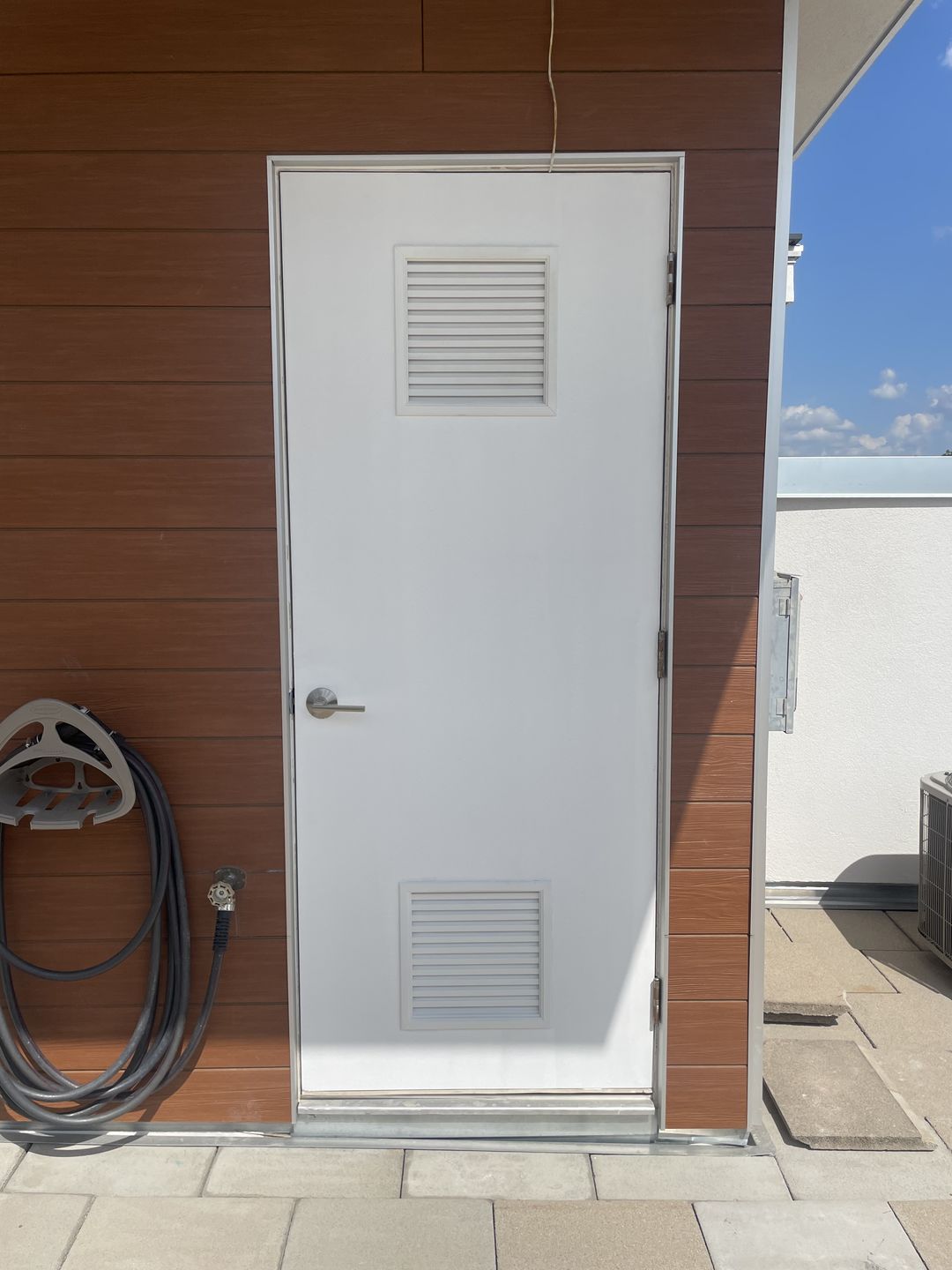 Customer photo review of Chevron Basswood Door Louver Kit