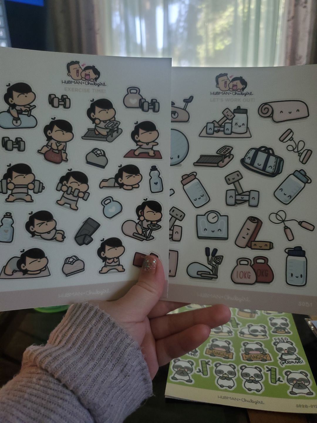 Customer photo review of Sticker Sheet - Exercise Time!