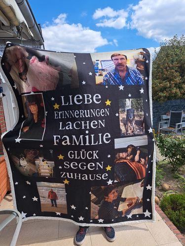 Customer photo review of Individuelle Familienfoto-Decke
