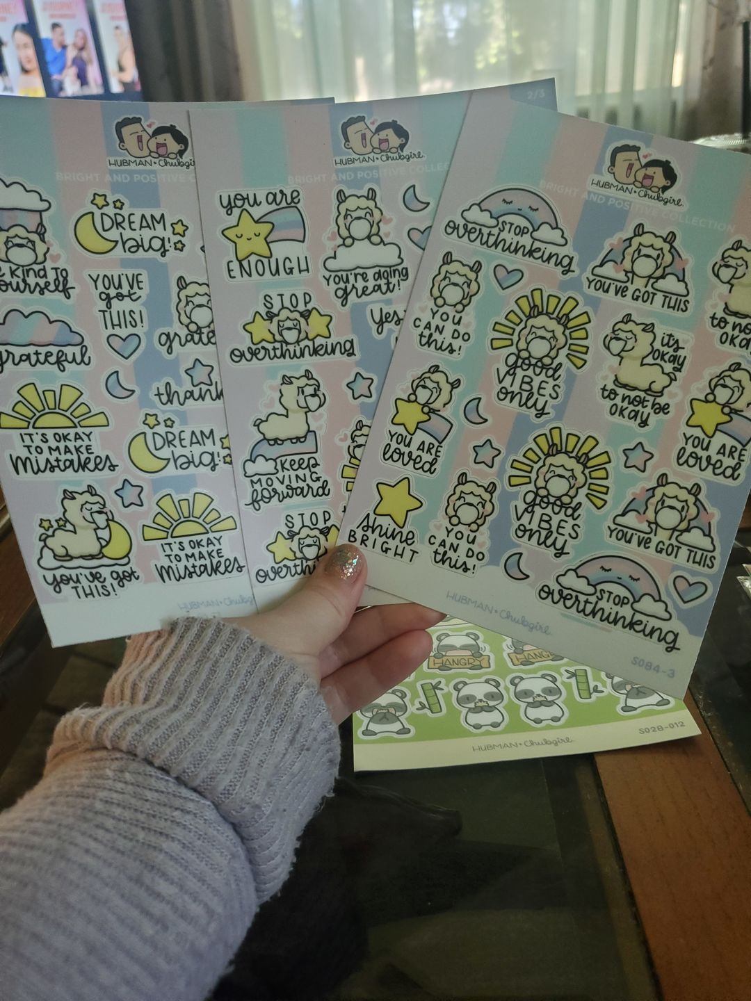 Customer photo review of Bright & Positive Collection Sticker Sheets