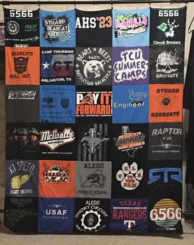 T-shirt quilt featuring bearcats by Beth from TX