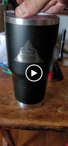Customer video review of 30oz Insulated Tumbler w/ Lid THREE DESIGNS: Lingcod, Yellowtail, Dungeness Crab