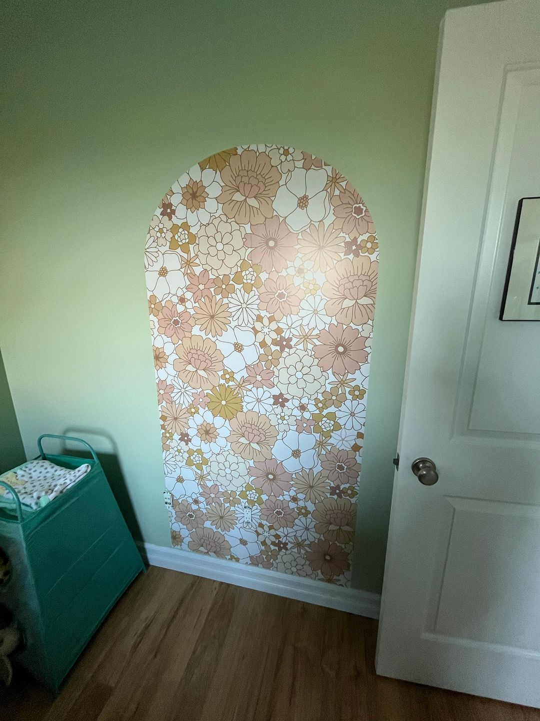 Customer photo review of Retro Boho Floral Arch Decal