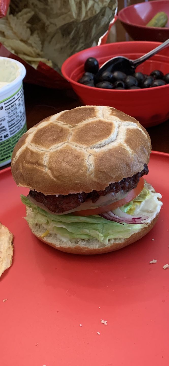 Customer photo review of Pretzel Sandwich Rolls (5 pack)