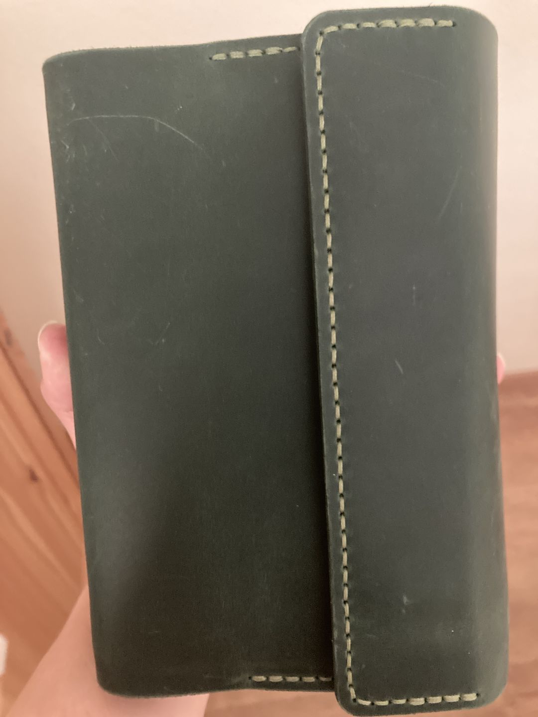 Customer photo review of Bibelhülle "Hirte+" · echtes Leder · individuelle Größen · handmade Bibelhülle nach Maß