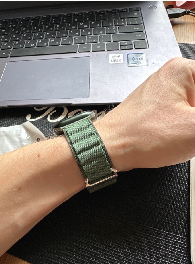 Customer photo review of Alpine Nylon Loop Strap for Apple Watch