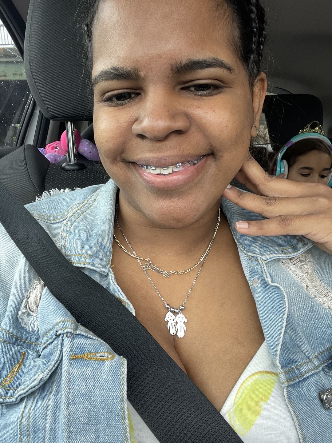 Customer photo review of Personalised My Children Necklace
