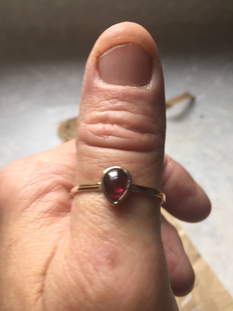 Customer photo review of January Birthstone Garnet Ring