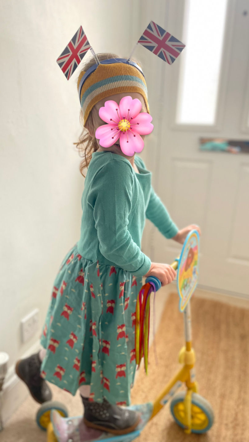 Customer photo review of Foxes Long Sleeve Twirler Dress
