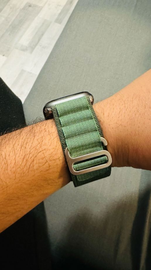 Customer photo review of Alpine Nylon Loop Strap for Apple Watch