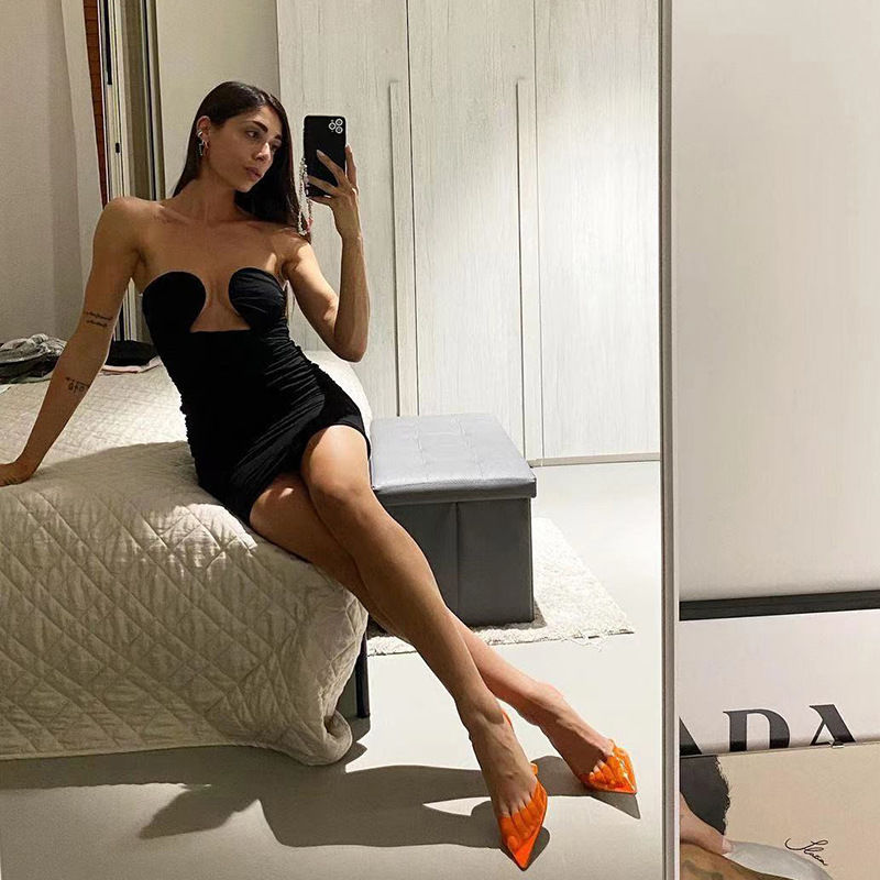 Customer photo review of Party Sexy Off-the-Shoulder Dress