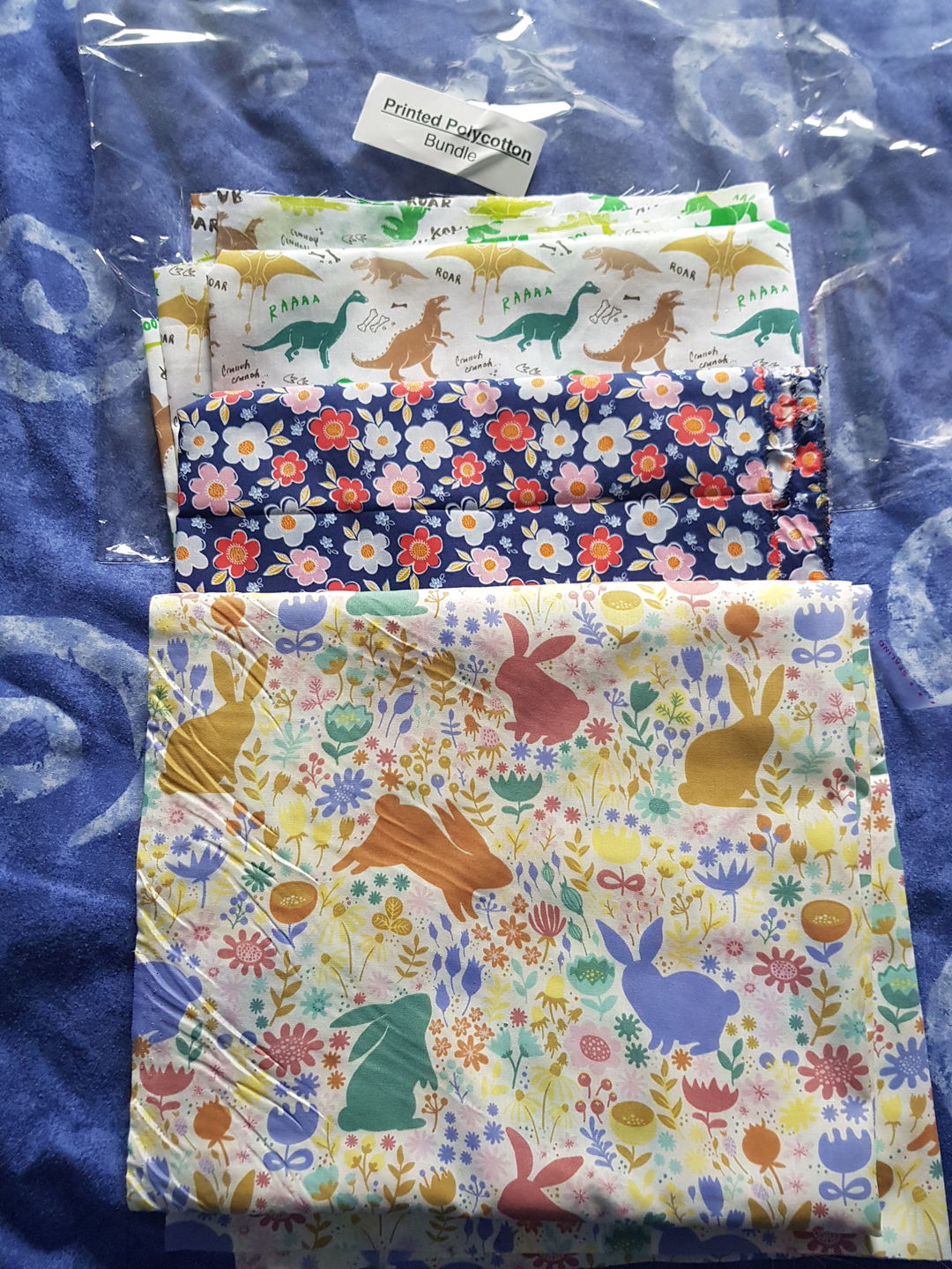 Customer photo review of Printed Polycotton Bundle 1m X 3
