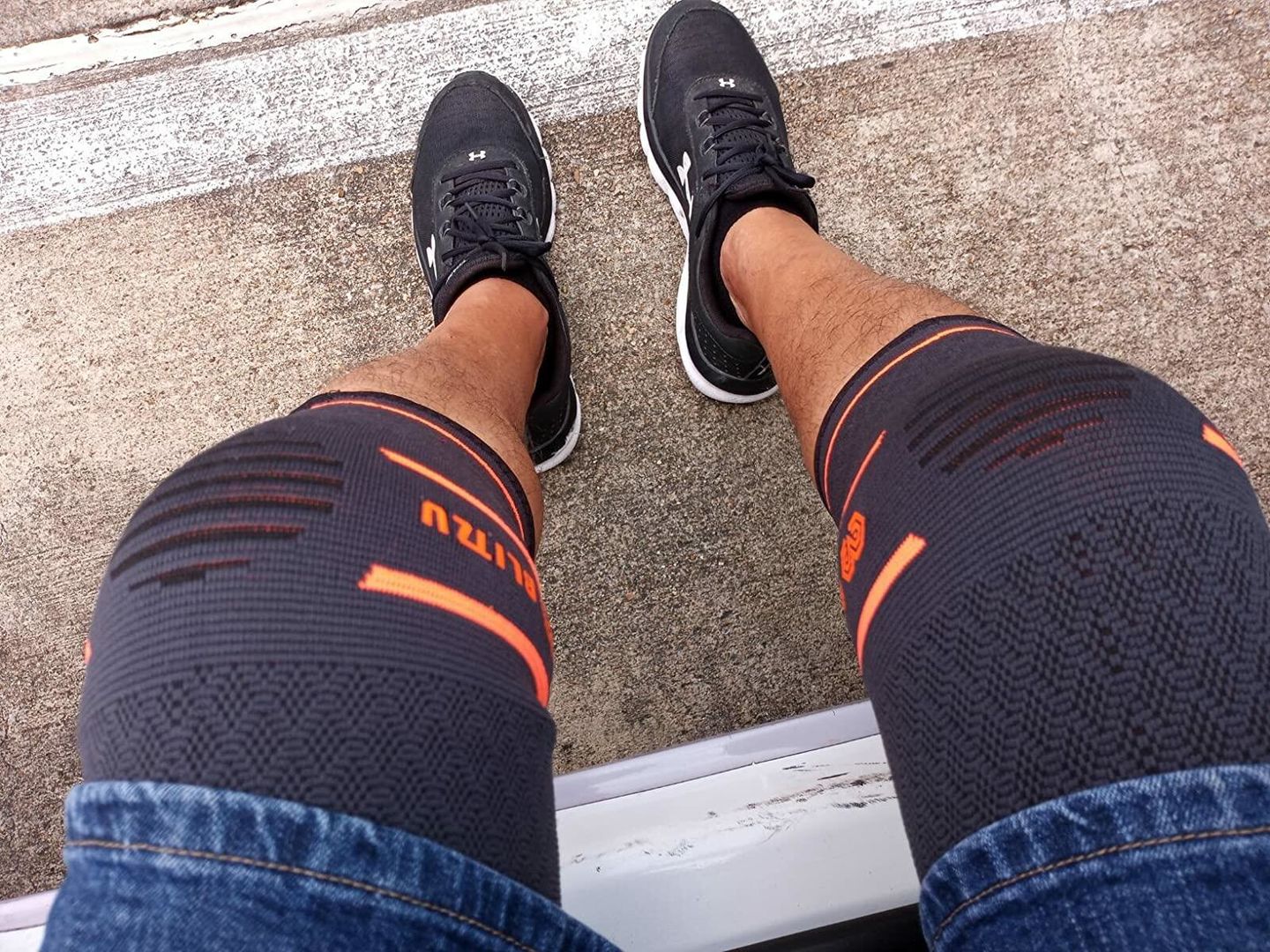 Customer photo review of Knee Sleeves | for Arthritis, Bursitis, Swelling & Knee Pain | Running or Working Out