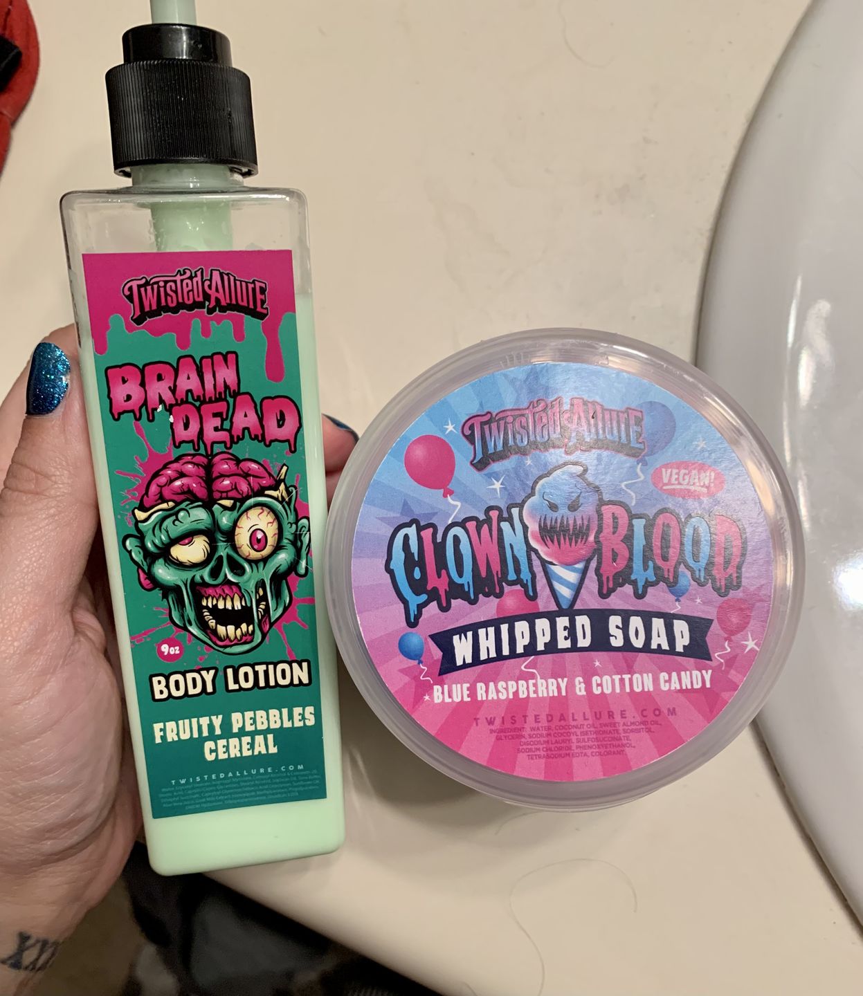 Customer photo review of Brain Dead Body Lotion (Fruity Pebbles Cereal)