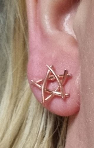 Customer photo review of Molto Star Stud Earrings