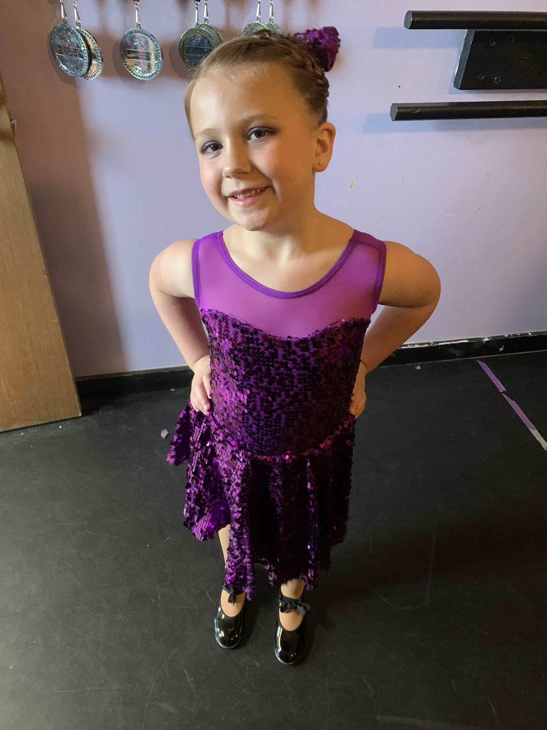 Customer photo review of Shuffle Tap Shoe - Child Black Patent
