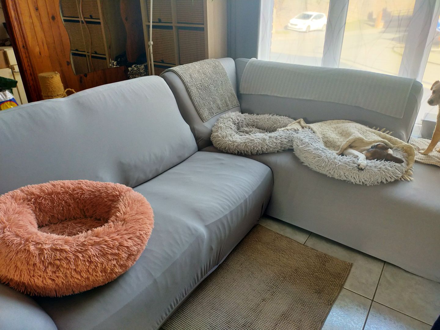 Customer photo review of Gris clair - Housses Extensibles de Fauteuil et Canapé
