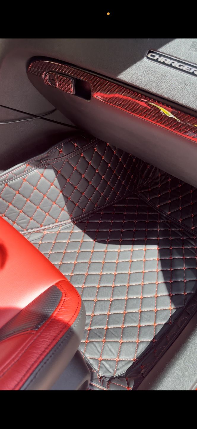 Customer photo review of DynaCarbon™️ Carbon Fiber Co-pilot Storage Box Frame Trim for Dodge Charger 2015-2022