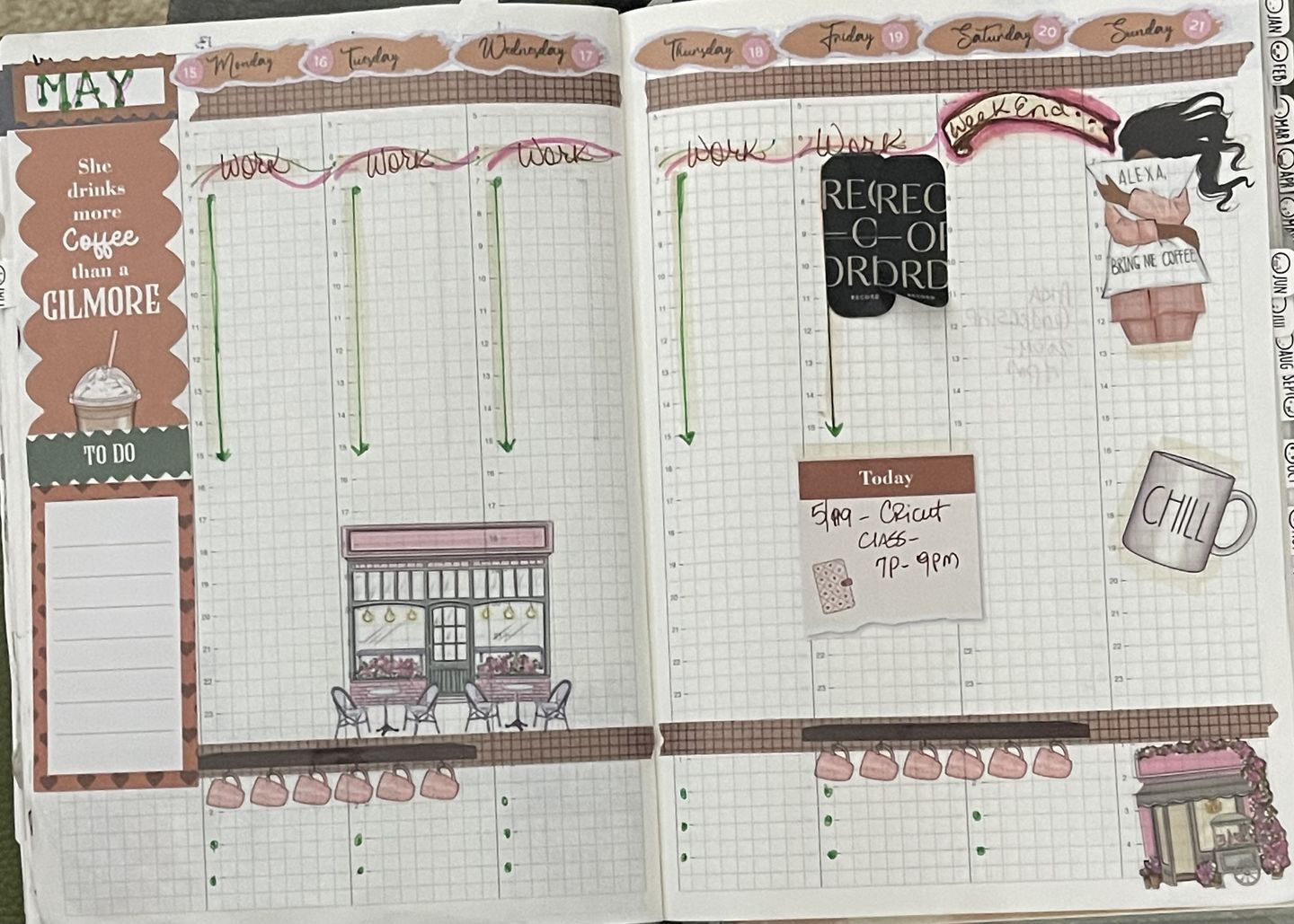 Customer photo review of Coffee Queen Planner Sticker Book