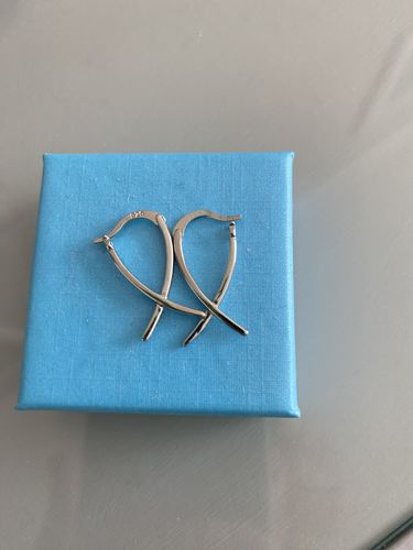 Customer photo review of Simple Line Earrings