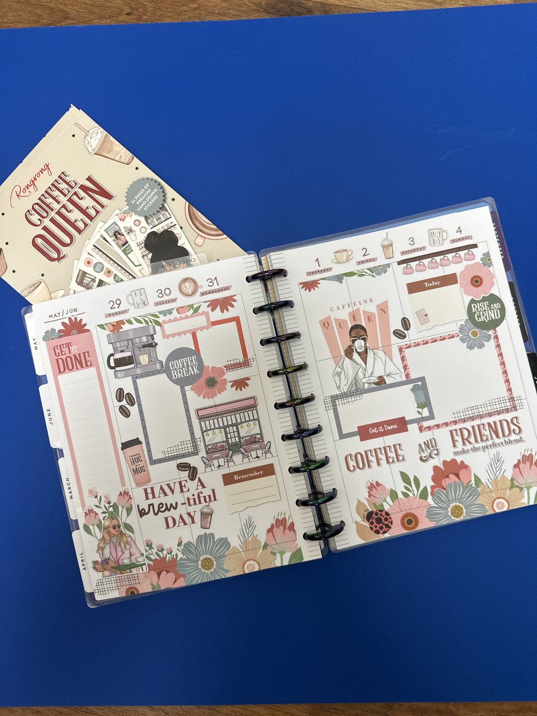 Customer photo review of Coffee Queen Planner Sticker Book