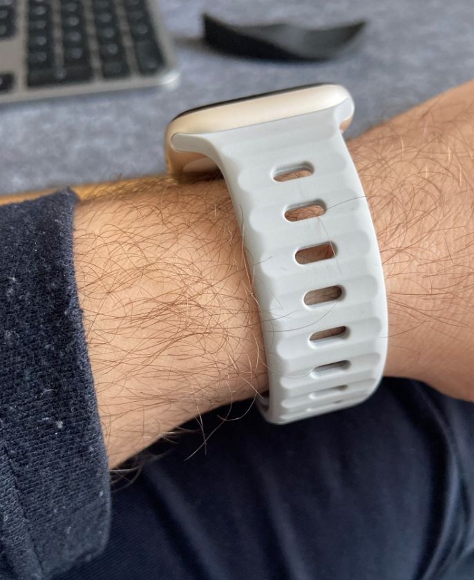 Customer photo review of Soft Silicone Strap for Apple Watch