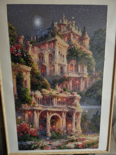 Customer photo review of 5D Diamond Painting XXL AB Steine Schloss
