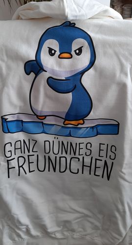 Customer photo review of Dünnes Eis Hoodie - Hoodie Unisex Rückendruck