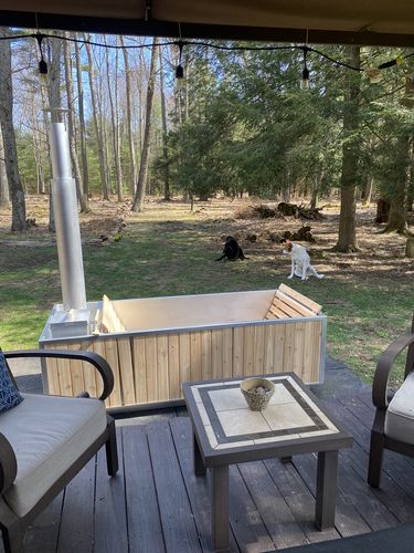Customer photo review of Wood Burning Hot Tub