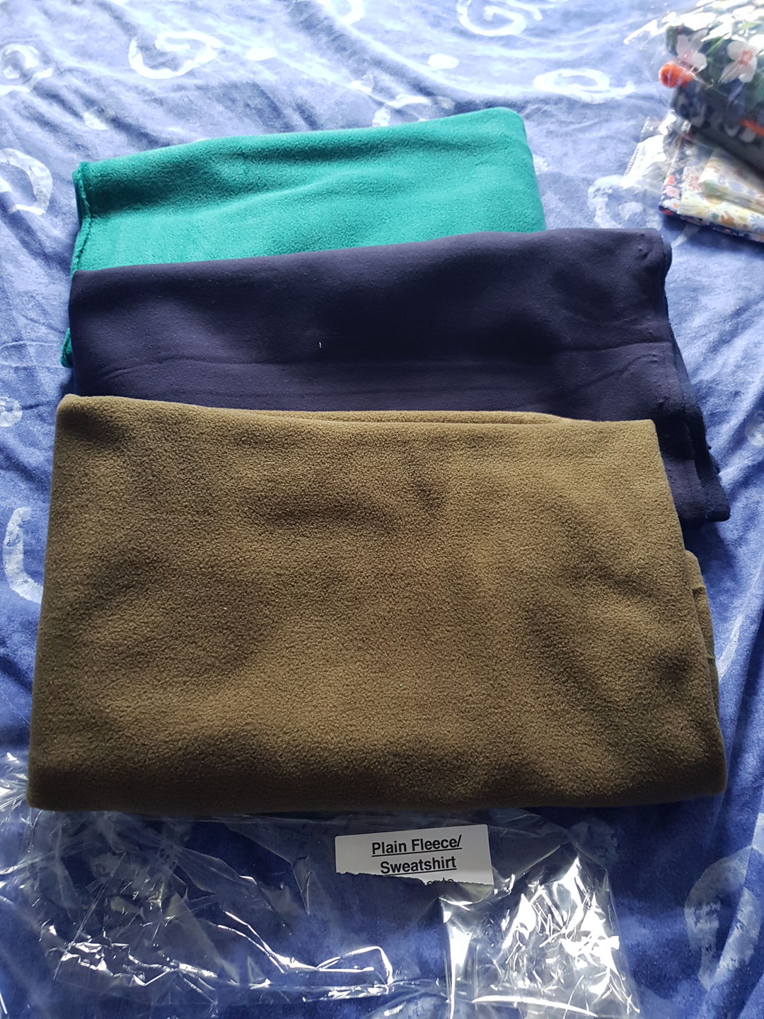 Customer photo review of Plain Fleece/Sweatshirt Remnants