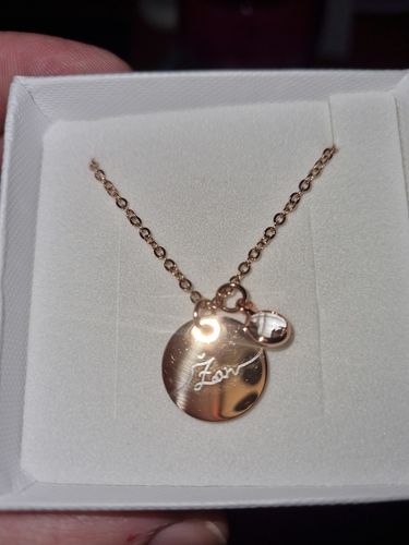 Customer photo review of Ogrlica: Name Birthstone