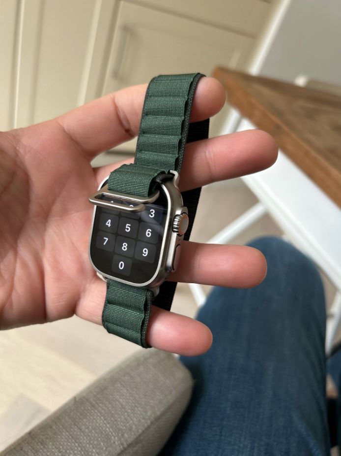 Customer photo review of Alpine Nylon Loop Strap for Apple Watch