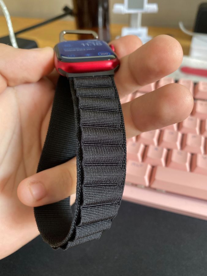 Customer photo review of Alpine Nylon Loop Strap for Apple Watch
