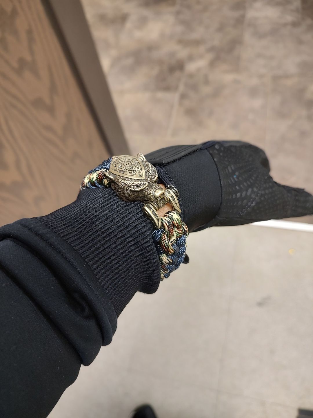 Customer photo review of Vikings Bear Paracord Bracelet