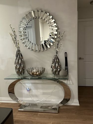 Customer photo review of Modern Silver Ceramic Vase