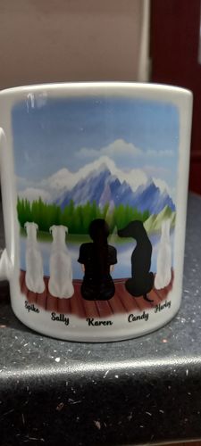 Customer photo review of Girl & Dogs - Life is better with a dog Personalised Mug