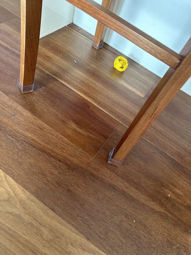 Customer photo review of Square Felt Silicone Chair Leg Protectors | Extra-Durable Chair Floor Protectors