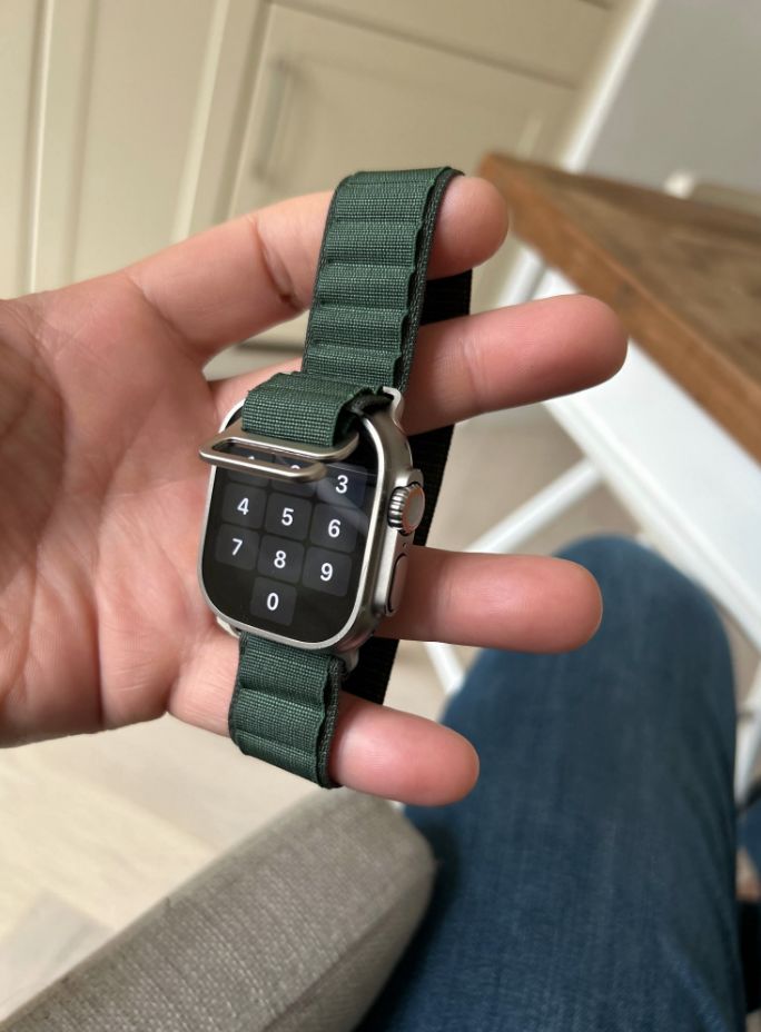 Customer photo review of Alpine Nylon Loop Strap for Apple Watch