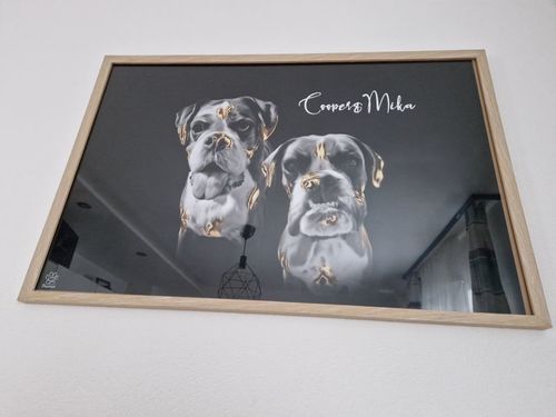 Customer photo review of Gold Pawtrait