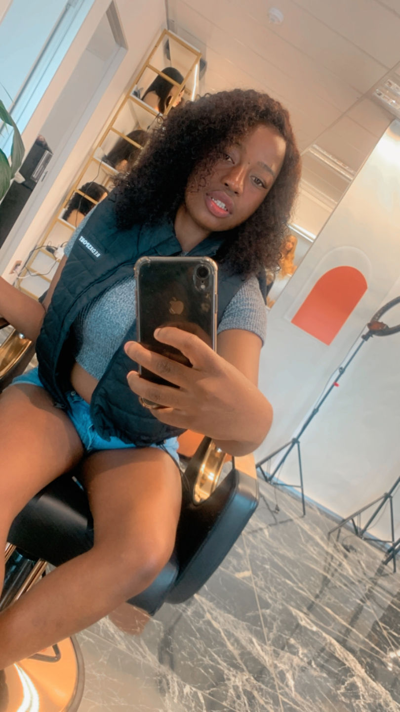 Customer photo review of Brazilian Super Curly 14 inch Wig
