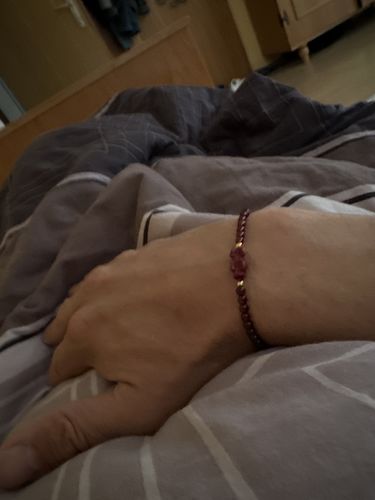 Customer photo review of Glücksarmband aus rotem Granat - Pi Xiu